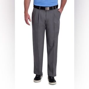 NWT Haggar Gray Cool Right Performance Flex Pant Size 44W x 32L